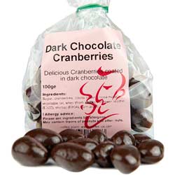 Dark Chocolate Coated Cranberries