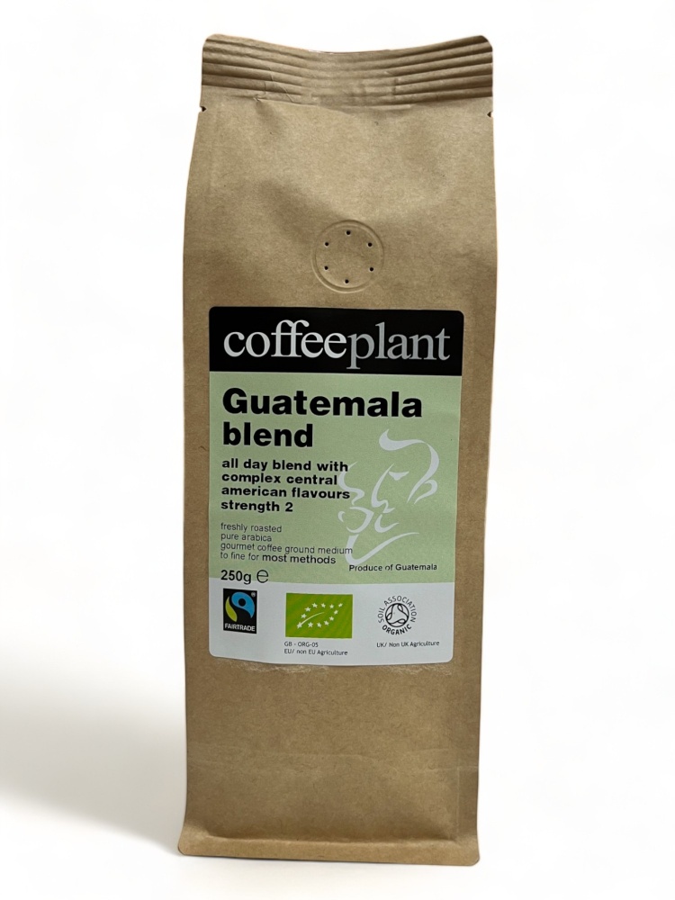 Guatemalan Blend Organic Fairtrade 250g Ground Valve Pack