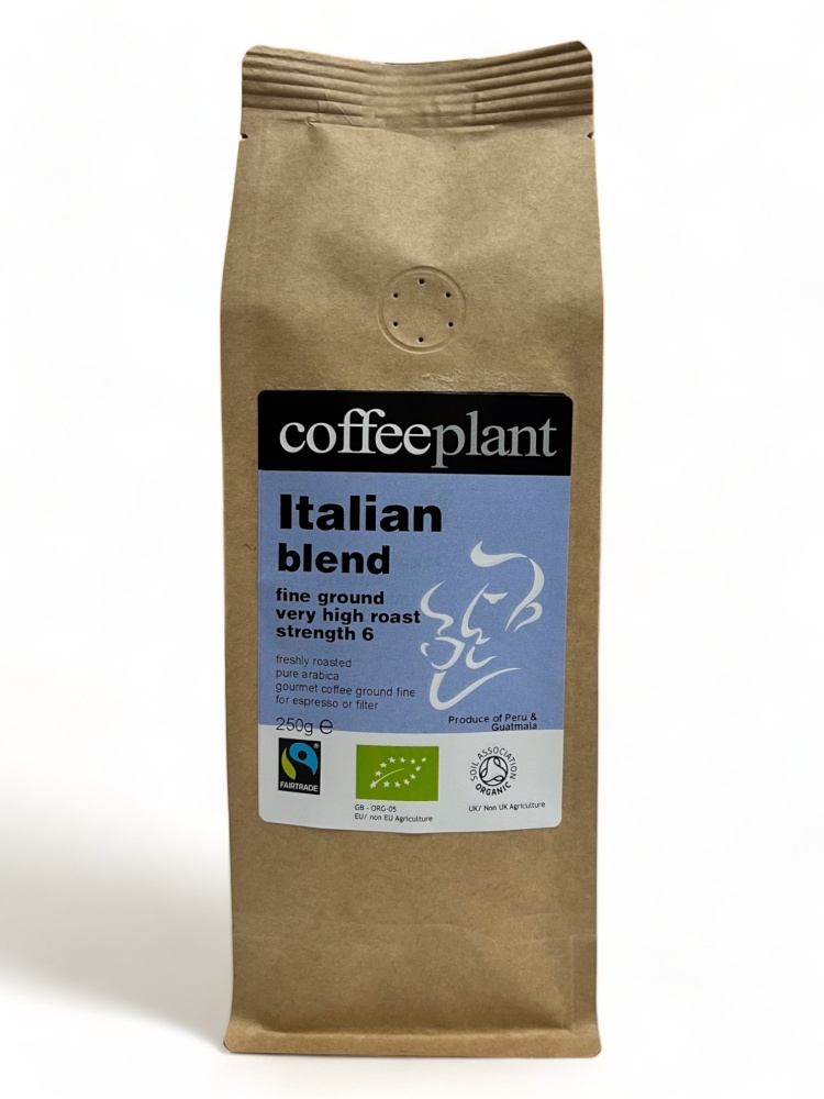Italian Organic Fairtrade 250g Ground Valve Pack