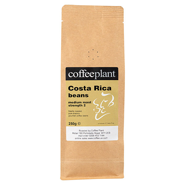 Costa Rica Coffee Beans in 250g Valve Pack