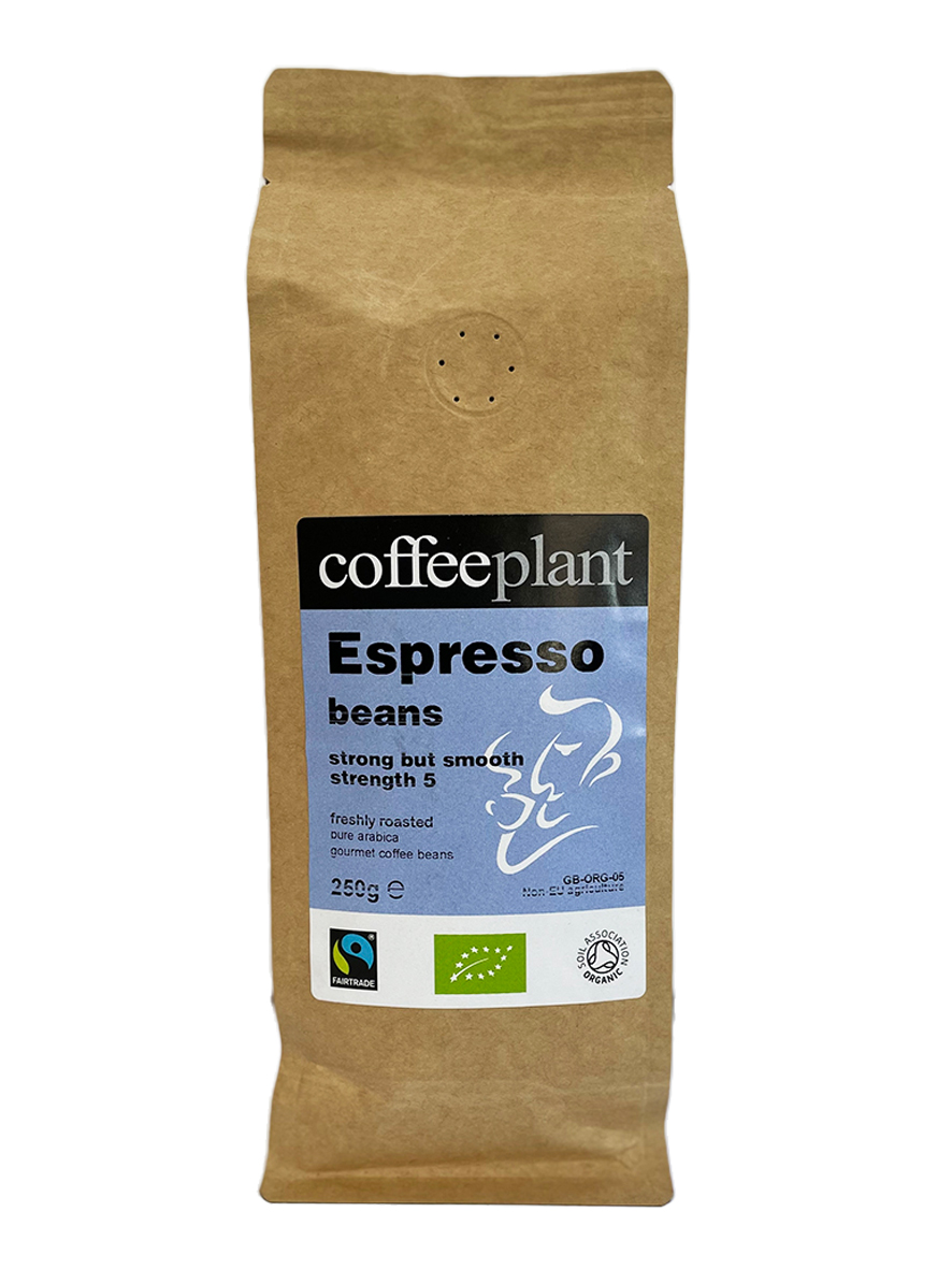 Espresso No 2 Organic Fairtrade In 250g Coffee Beans Valve Pack