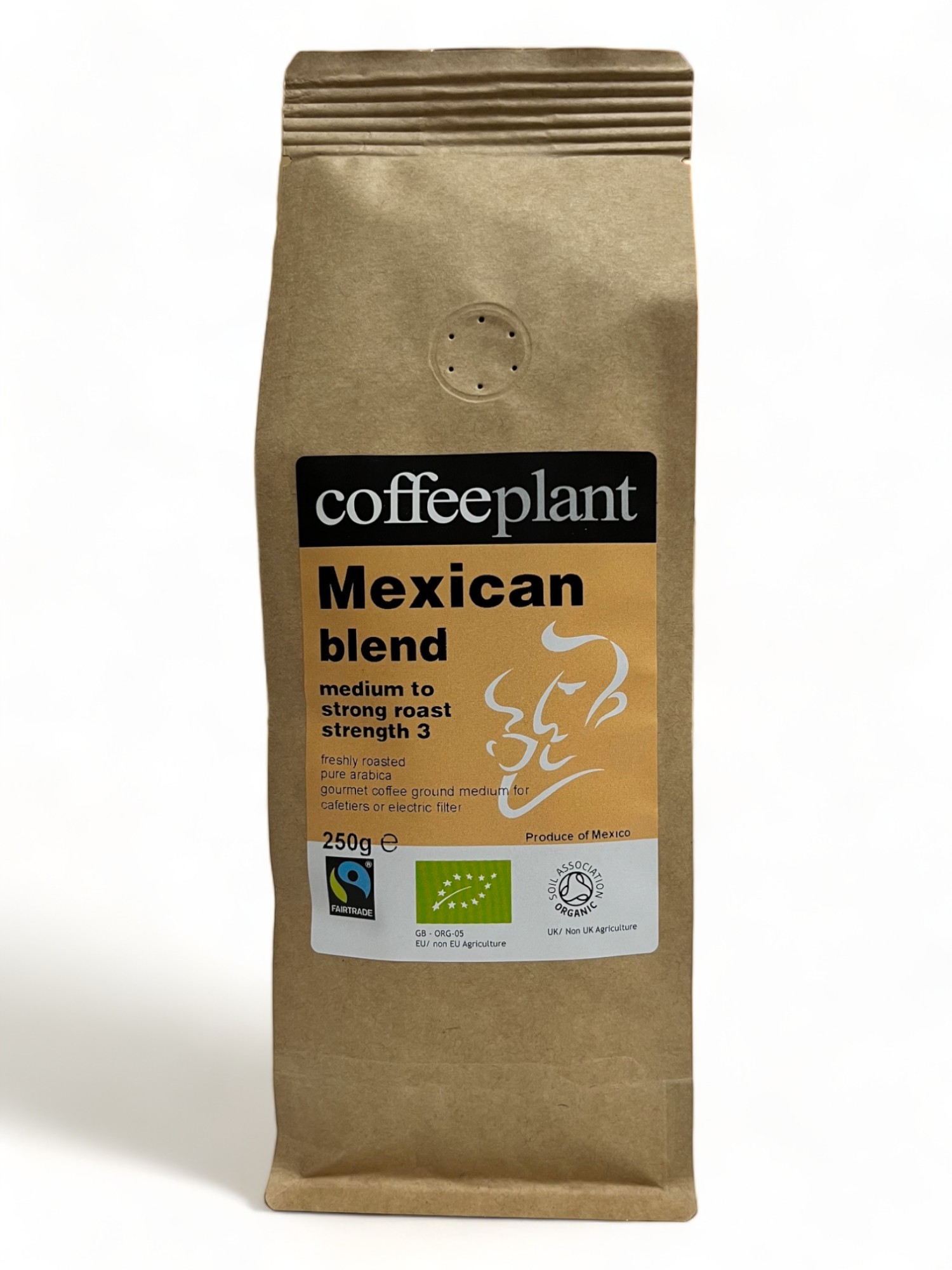 Mexican Blend Organic Fairtrade 250g Ground Valve Pack