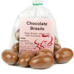 Milk Chocolate Coated Brasil Nuts