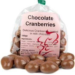 Milk Chocolate Coated Cranberries