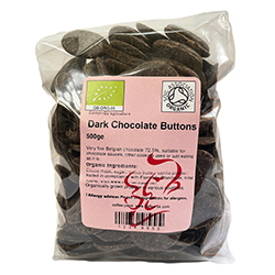 Organic Fairtrade Belgian Dark Chocolate Buttons